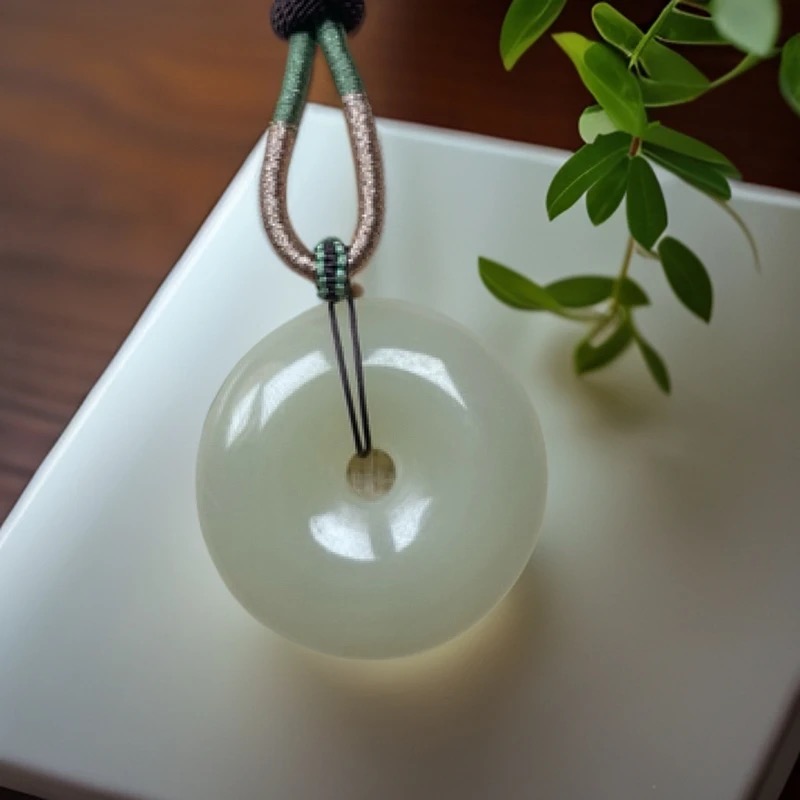 A高货黄口平安扣45mm吊坠