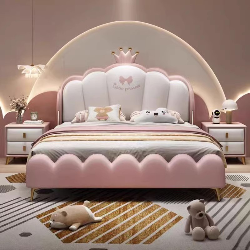 【国补立减15%】儿童床6-12岁少女公主床皇冠女孩双人床主卧大床