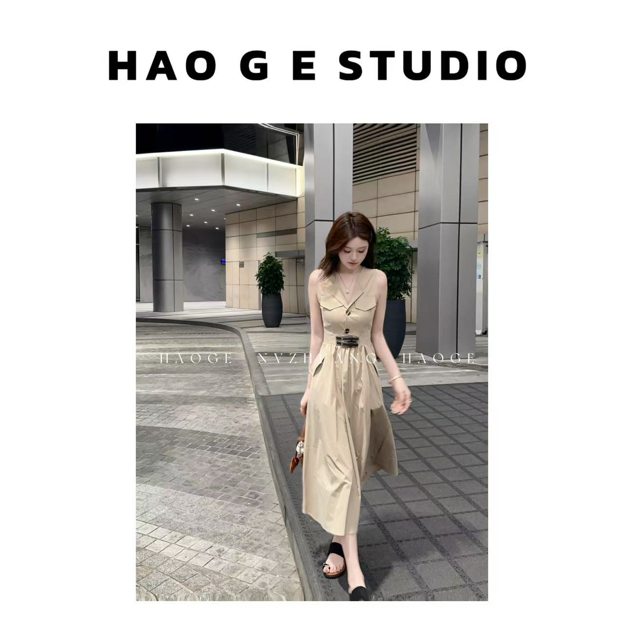 初·Chu●秀珠小姐HGX5LYQ2186A连衣裙预轻奢小众显瘦气质时尚款