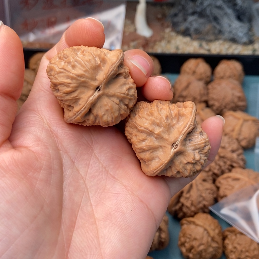 把件文玩核桃红方印24