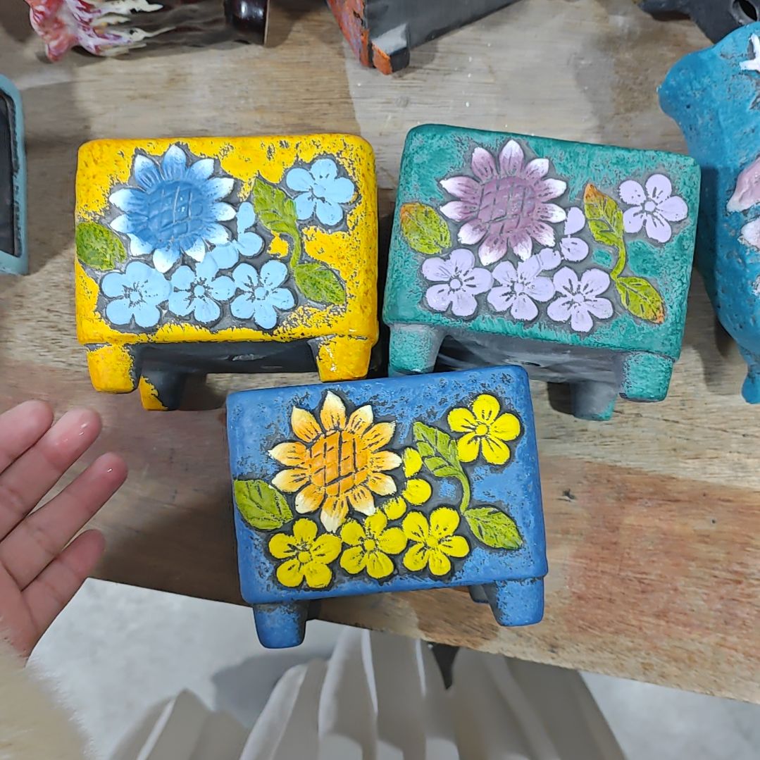 陶吸水透气的白陶花盆凑满12发货