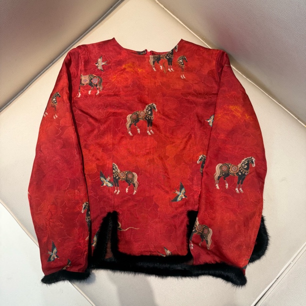 9202#小水貂衫日常新中式重工百搭款衬衫网红