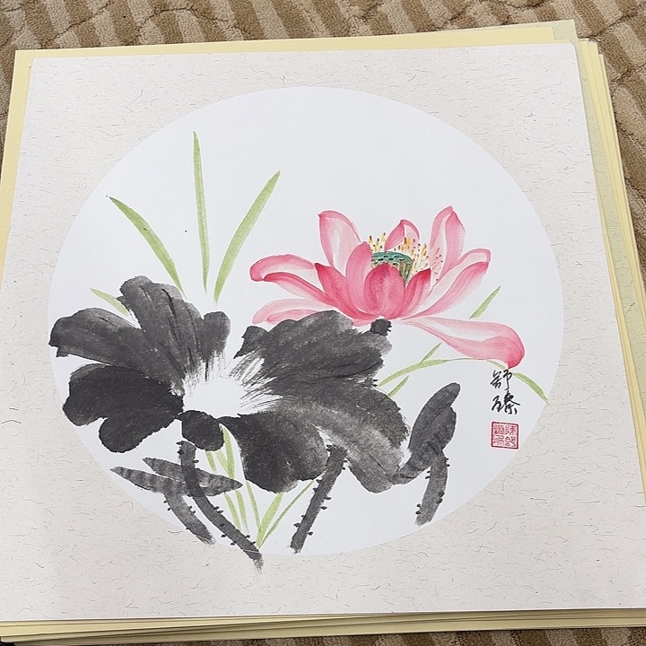国画花鸟的翅膀和翅膀都是白色的