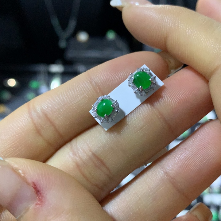 翡翠银S925镶嵌戒指