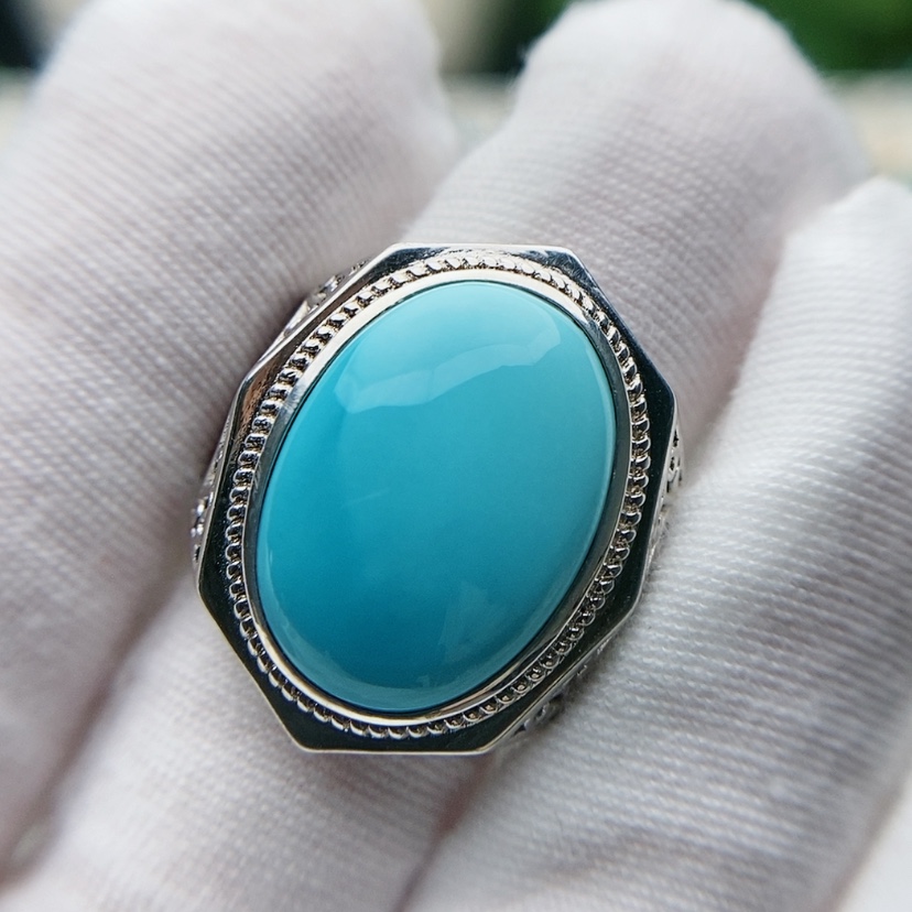 【闪购商品】绿松石原矿绿松石银S925镶嵌