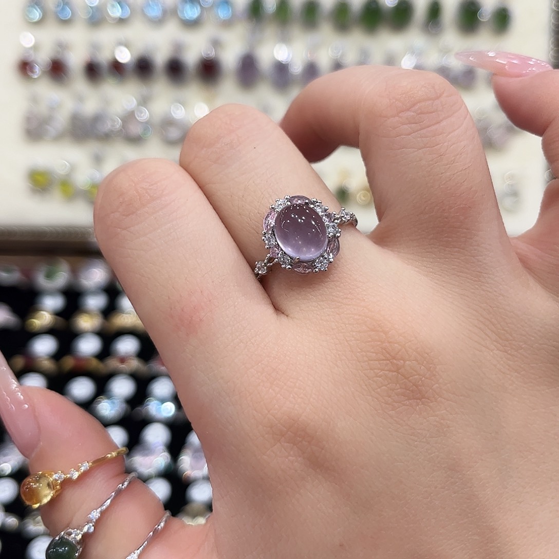 o***i银S925镶嵌萤石戒指