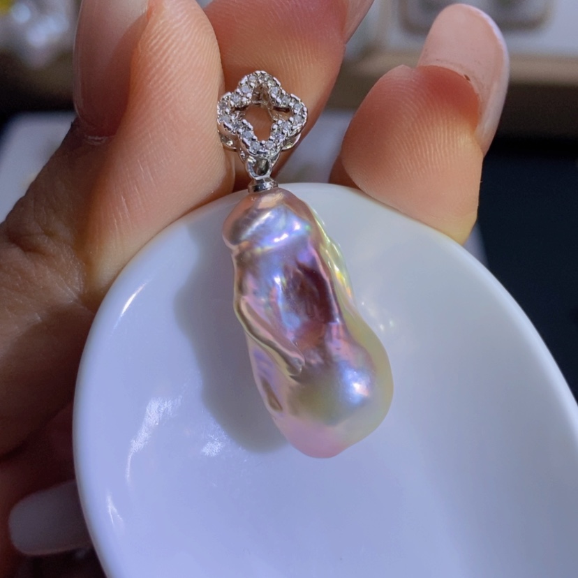 【闪购商品】淡水珍珠天然珍珠（微瑕）合金
