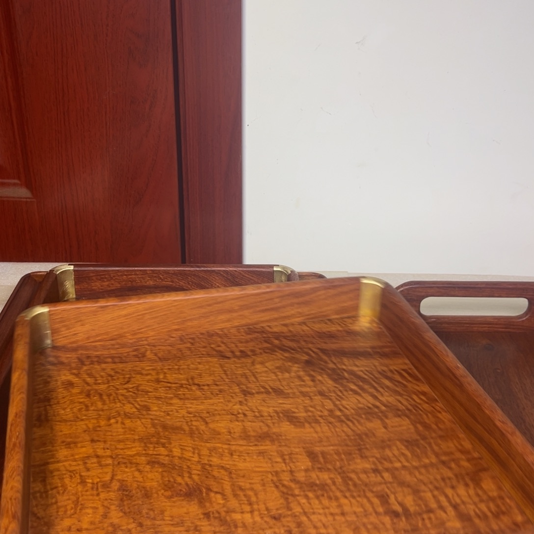 C***K绒质木大国紫檀茶盘文盘