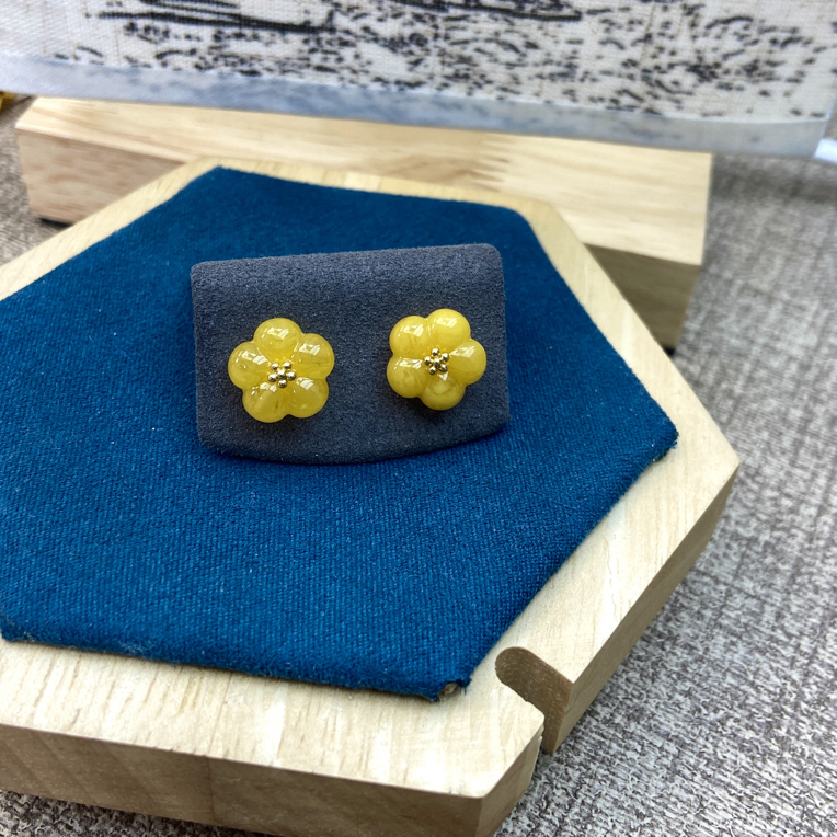 小梅花耳钉银耳饰清新自然百搭可爱