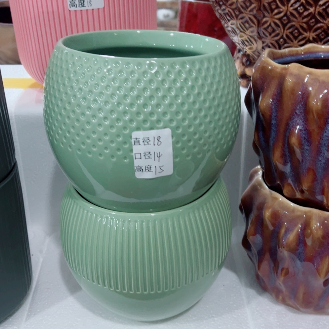 有孔，陶瓷花盆满10米包邮发货