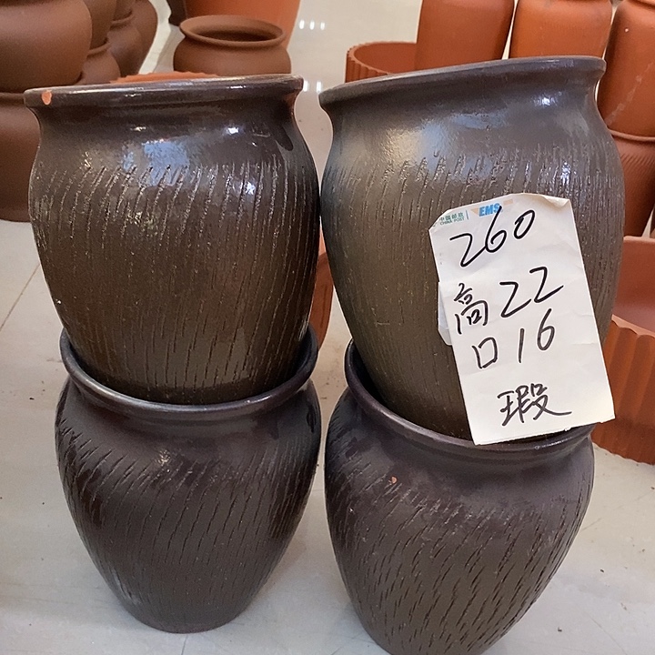 粗陶红陶绿植花盆260