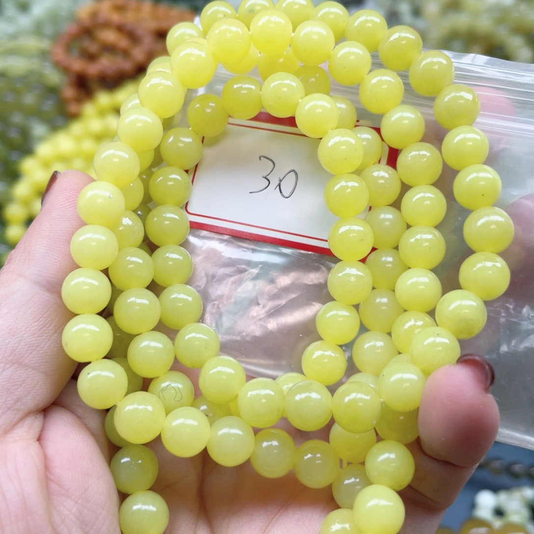 未镶嵌蛇纹石玉手串