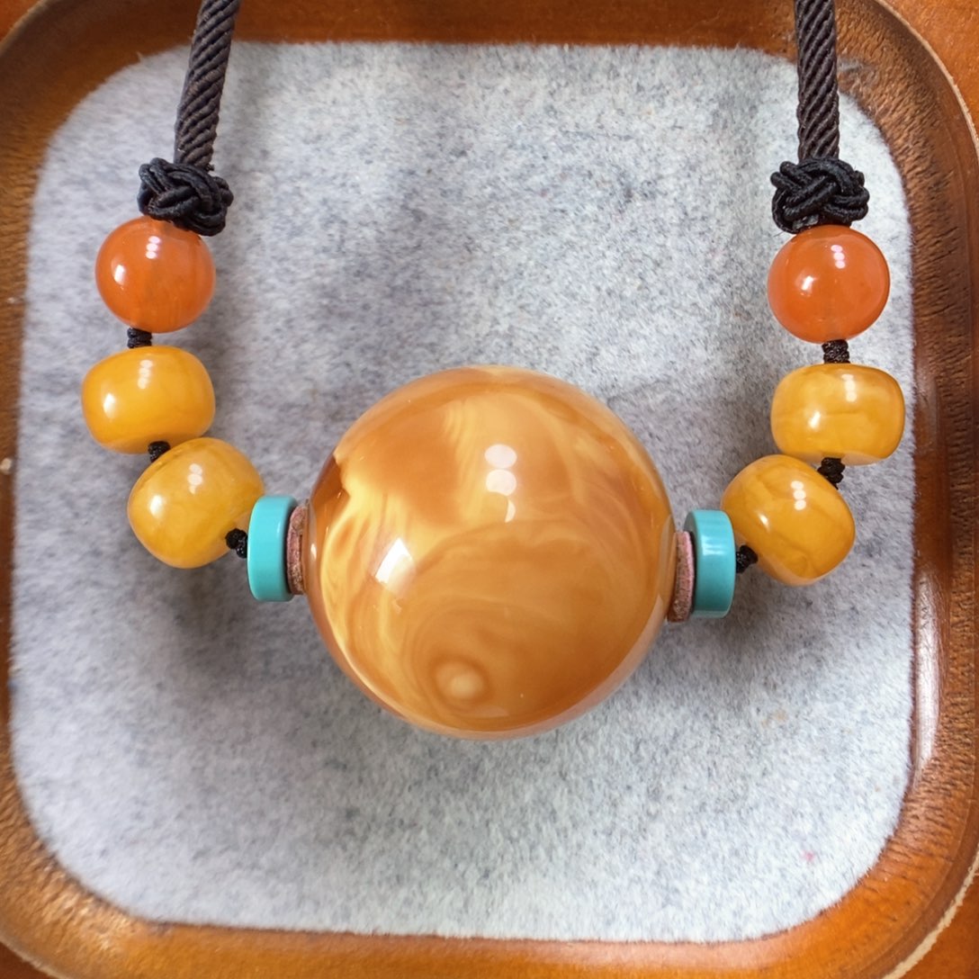 蜜蜡项链未镶嵌蜜蜡锁骨