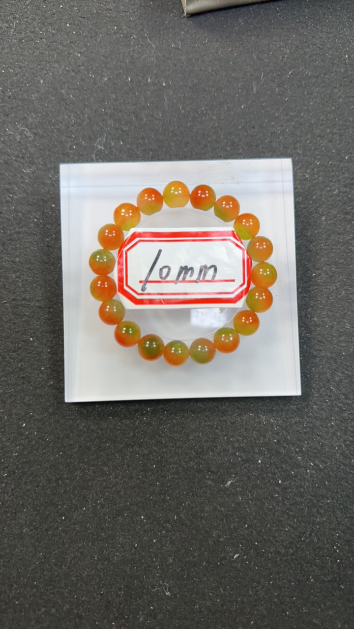 橙飘绿10mm手串发一条B93