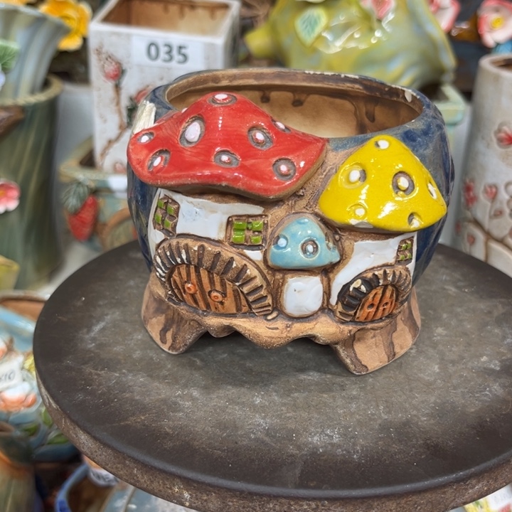 紫砂花盆粗陶材质多肉花盆