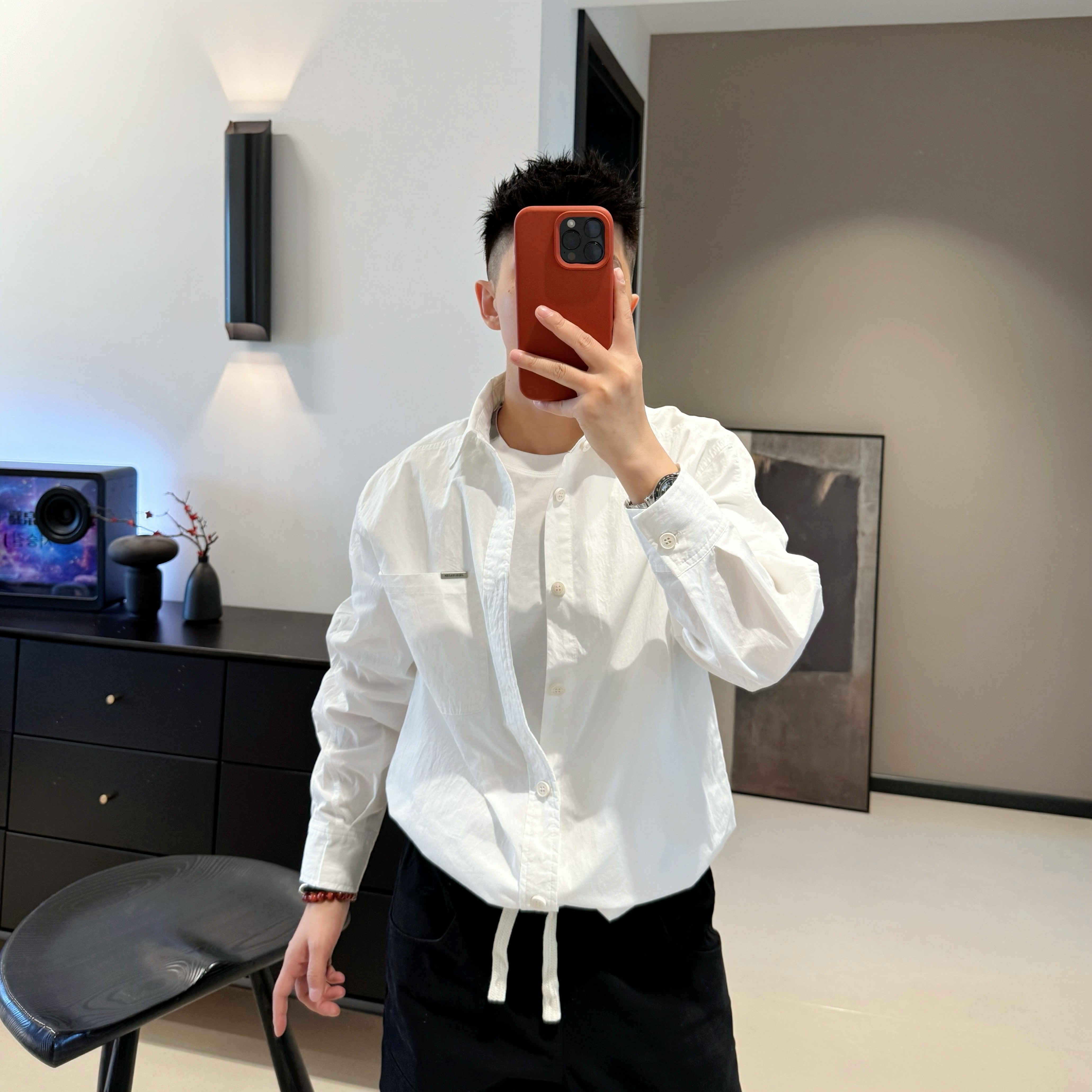 BW2520水洗皱感长袖衬衫