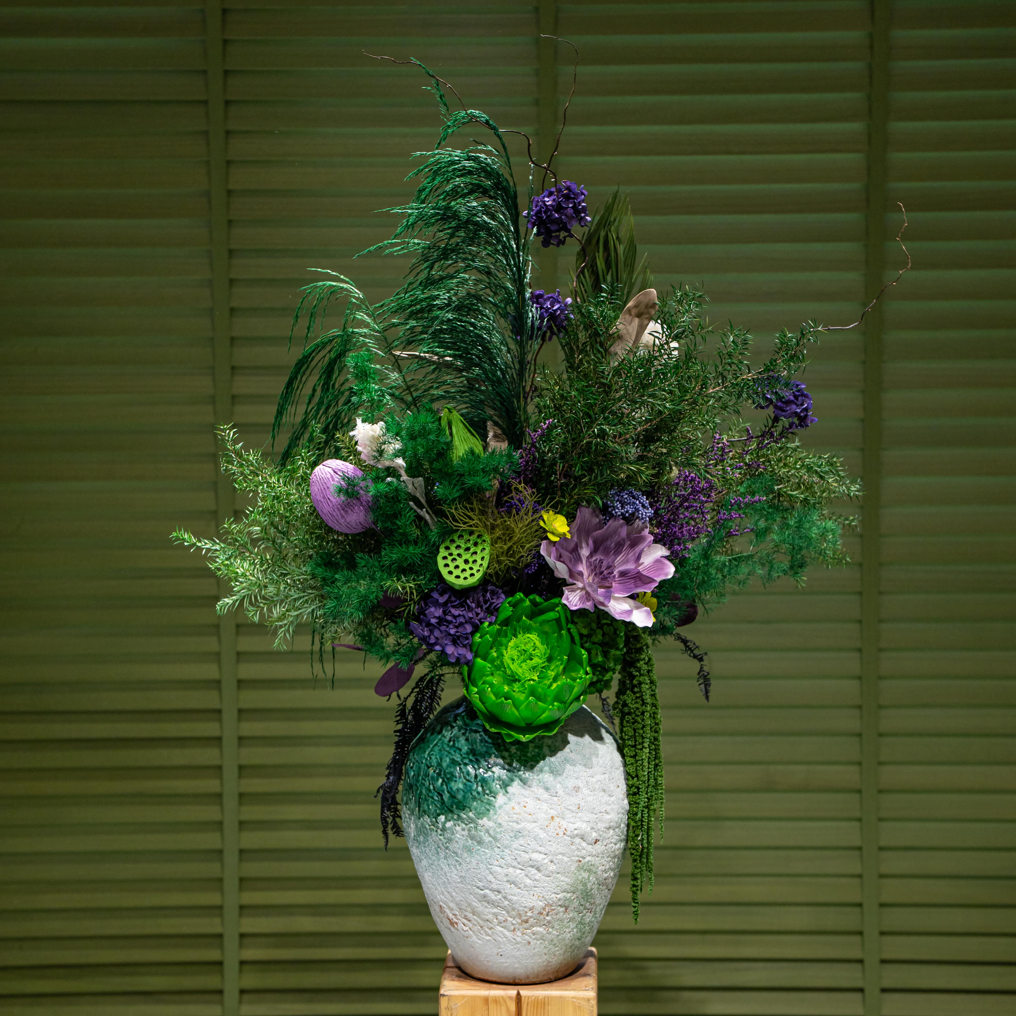 【帝王紫】高级高端大气居家永生花摆件瓶插花