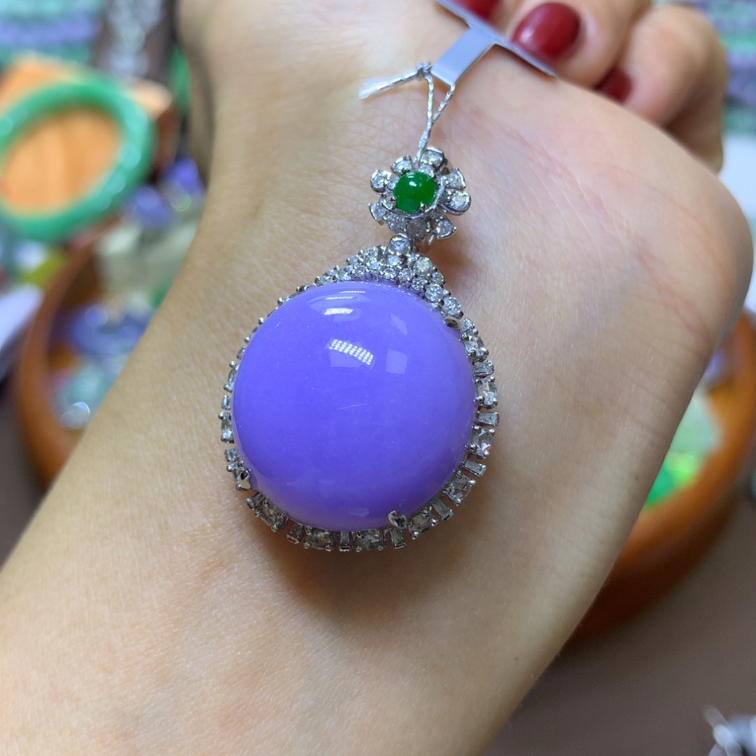 【闪购商品】翡翠颈饰18K金镶嵌翡翠