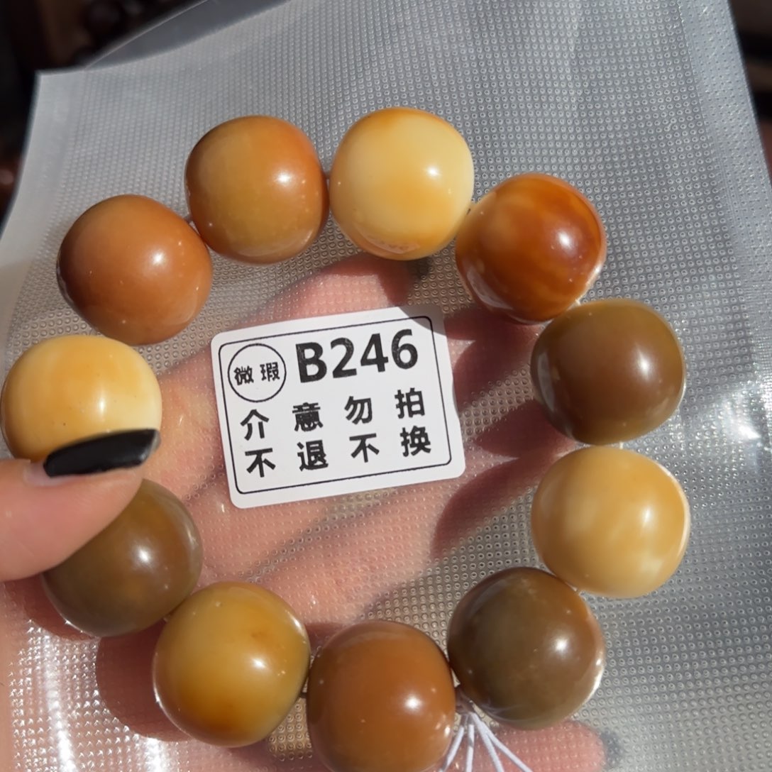 菩提根/象牙果手串B246瑕疵
