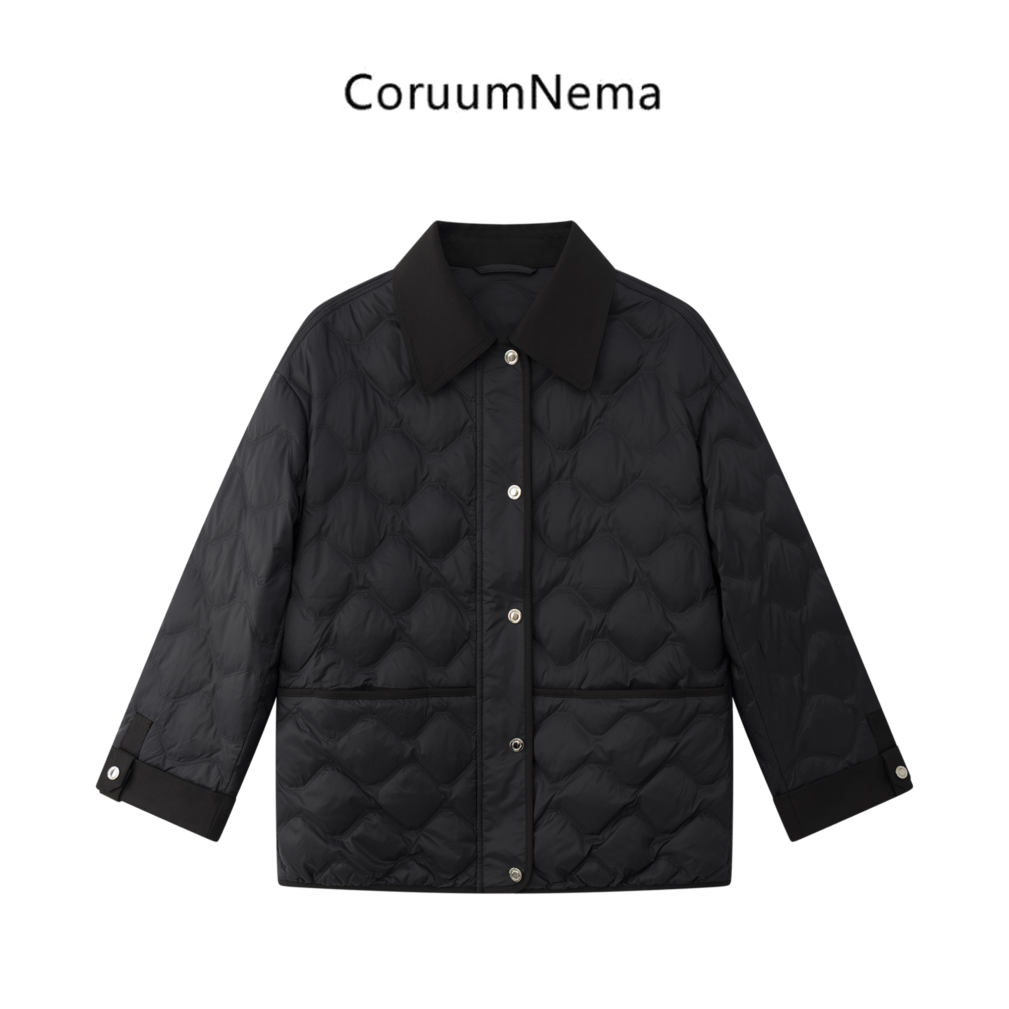 【CoruumNema】2025年秋冬新款拼接领短款鹅绒服1224G-ERF