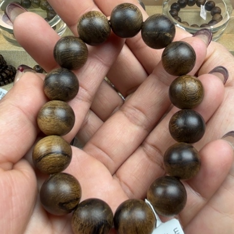 沉香手串金*白棋虎皮瘤疤