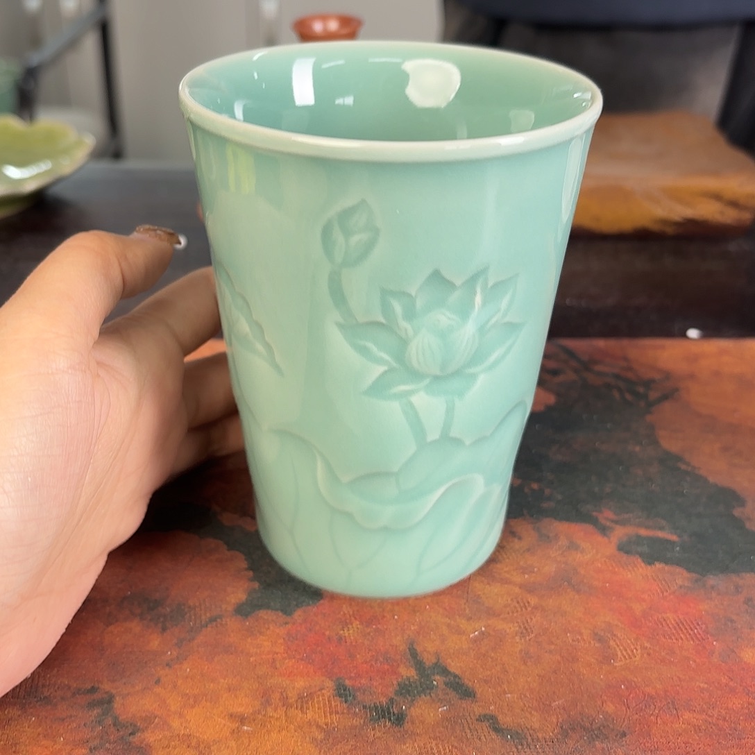 龙泉云间青瓷小米茶器