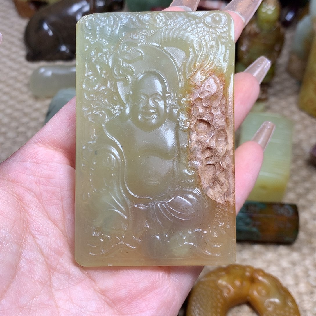 白玉菩提吊坠挂件