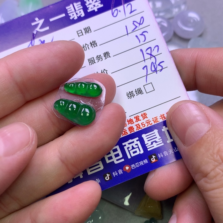 翡翠未镶嵌颈饰花*