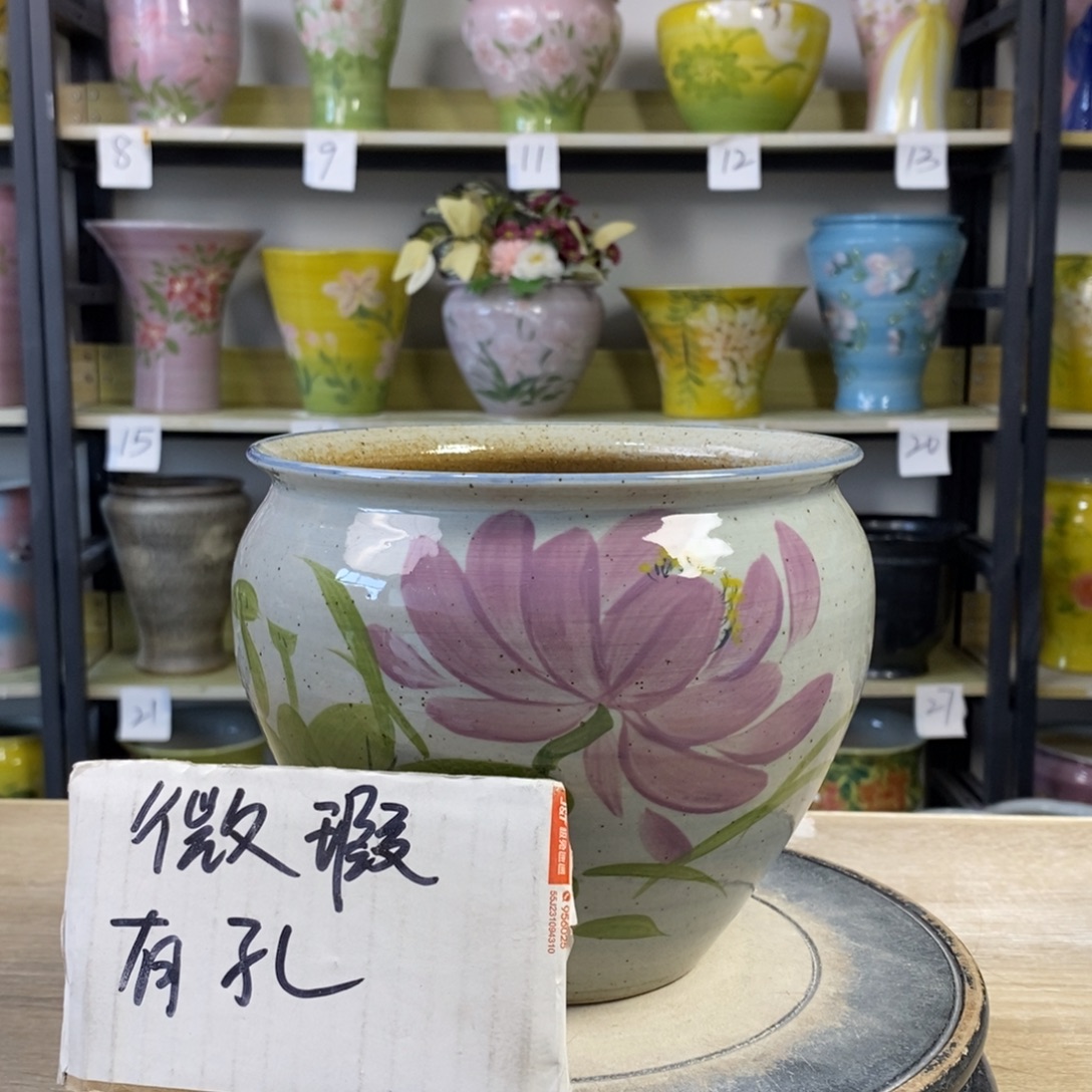 景德镇手工手绘陶瓷花盆