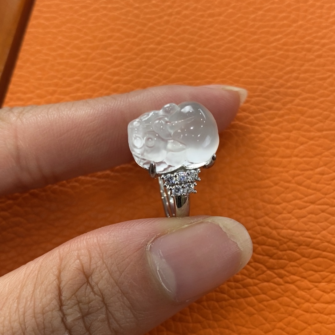 石英质玉吊坠(赠链)银S925镶嵌