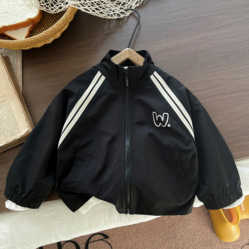 男童春秋款夹克棒球服外套2025新款儿童装小男孩洋气秋季衣服酷帅