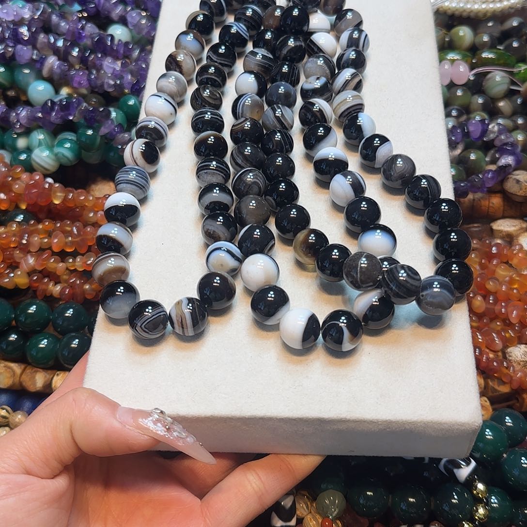 玛瑙/玉髓合金珠宝半成品14mm玛瑙板眼线条