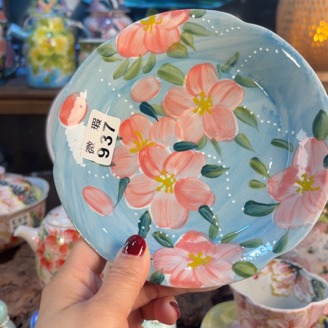 景德镇手绘高温釉下彩陶瓷茶具