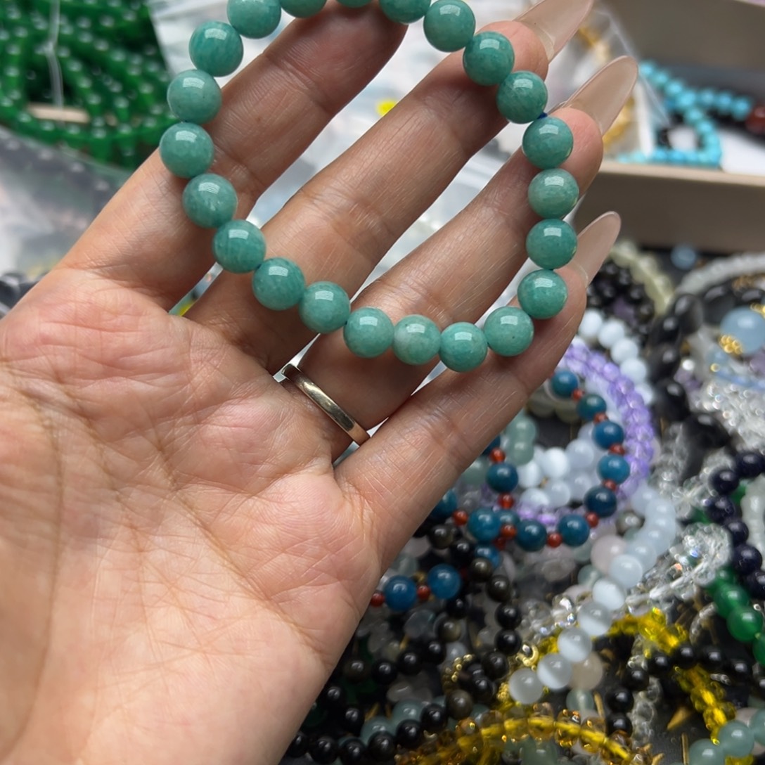 手链烟晶未镶嵌老矿天河石8