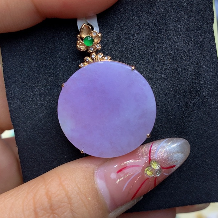 翡翠手链18K金镶嵌翡翠