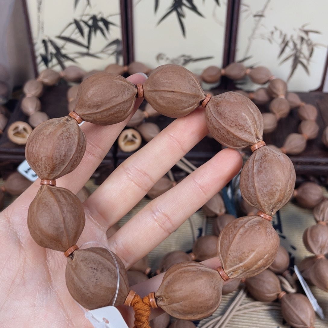 落***秋橄榄核手串梅林铁核2328