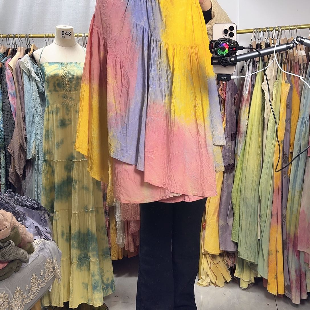 植物染花果染半身裙