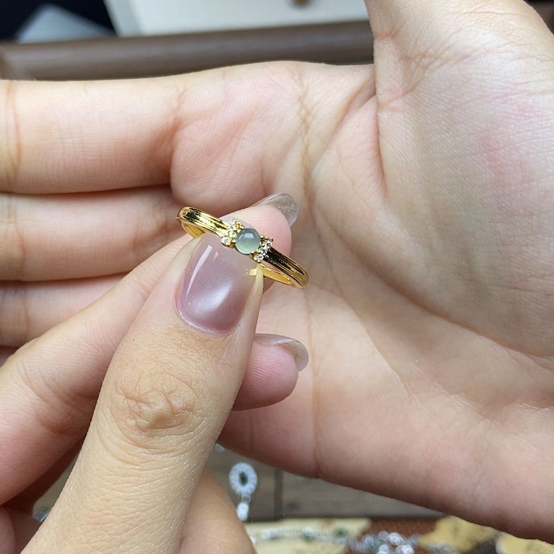 幸***运翡翠未镶嵌戒指08