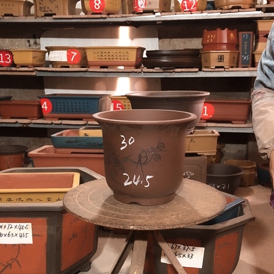 紫砂紫砂花盆包邮