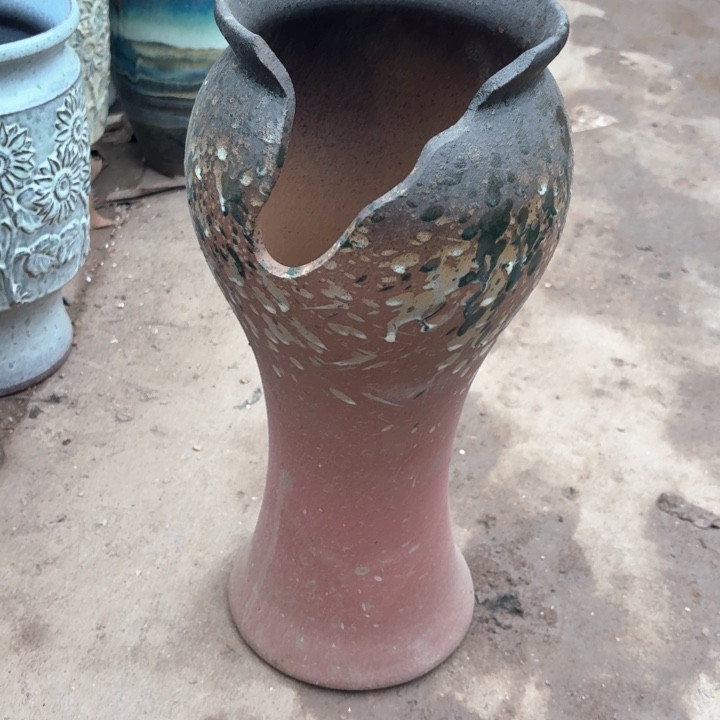 紫砂花盆微瑕17/40有孔