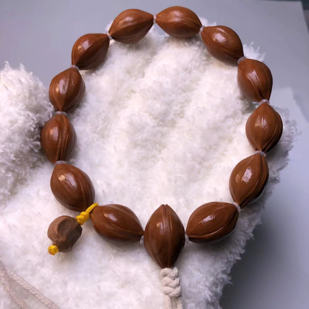 橄榄核原皮12去霜素核素串小手串橄榄胡小舟山核雕村苏工南工手串