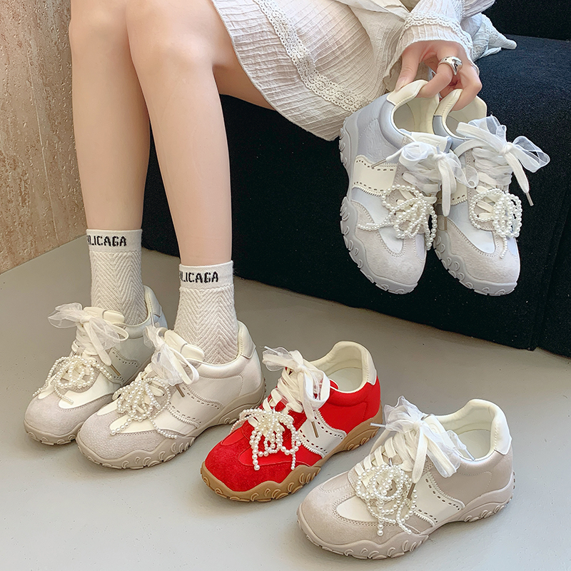 内增高鞋子时尚休闲鞋韩版厚底情侣透气潮鞋德训鞋夏季增高