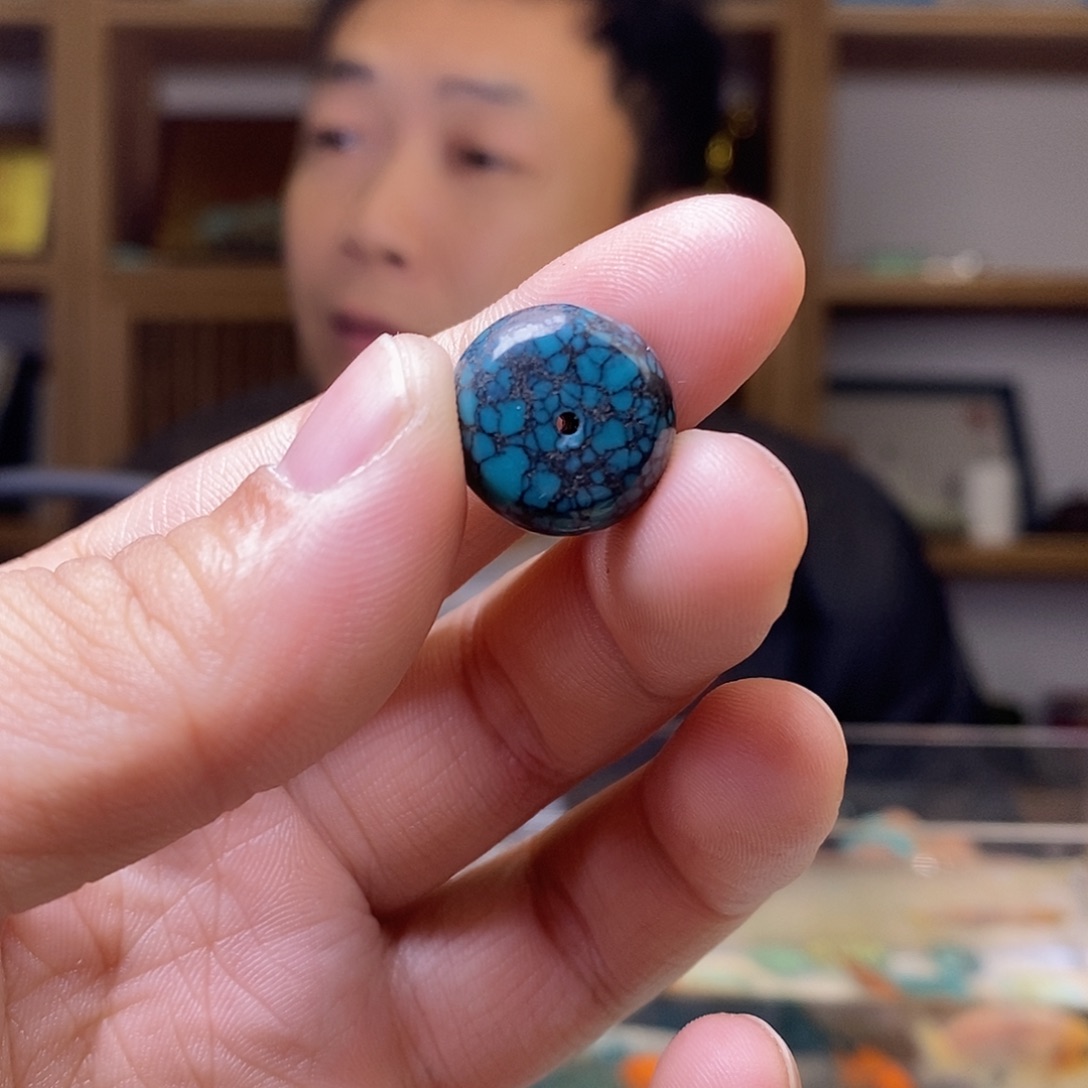 绿松石未镶嵌鼓珠