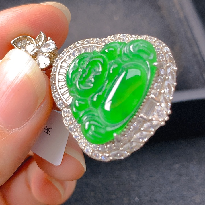 翡翠银S925镶嵌颈饰