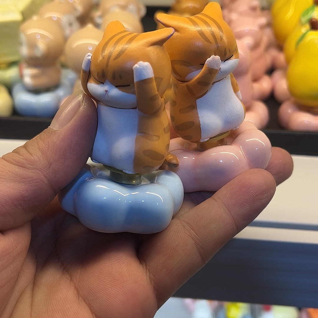 K***）摆件陶无语猫转转两只