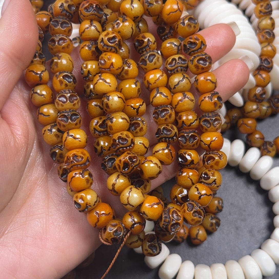 牛***牛驼骨手串/手链编号257尺寸0.9