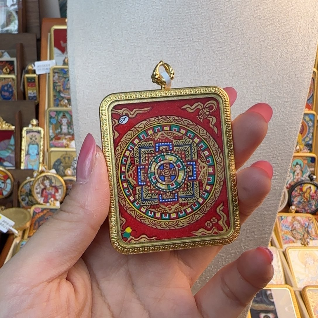 吊坠古祥手绘唐卡