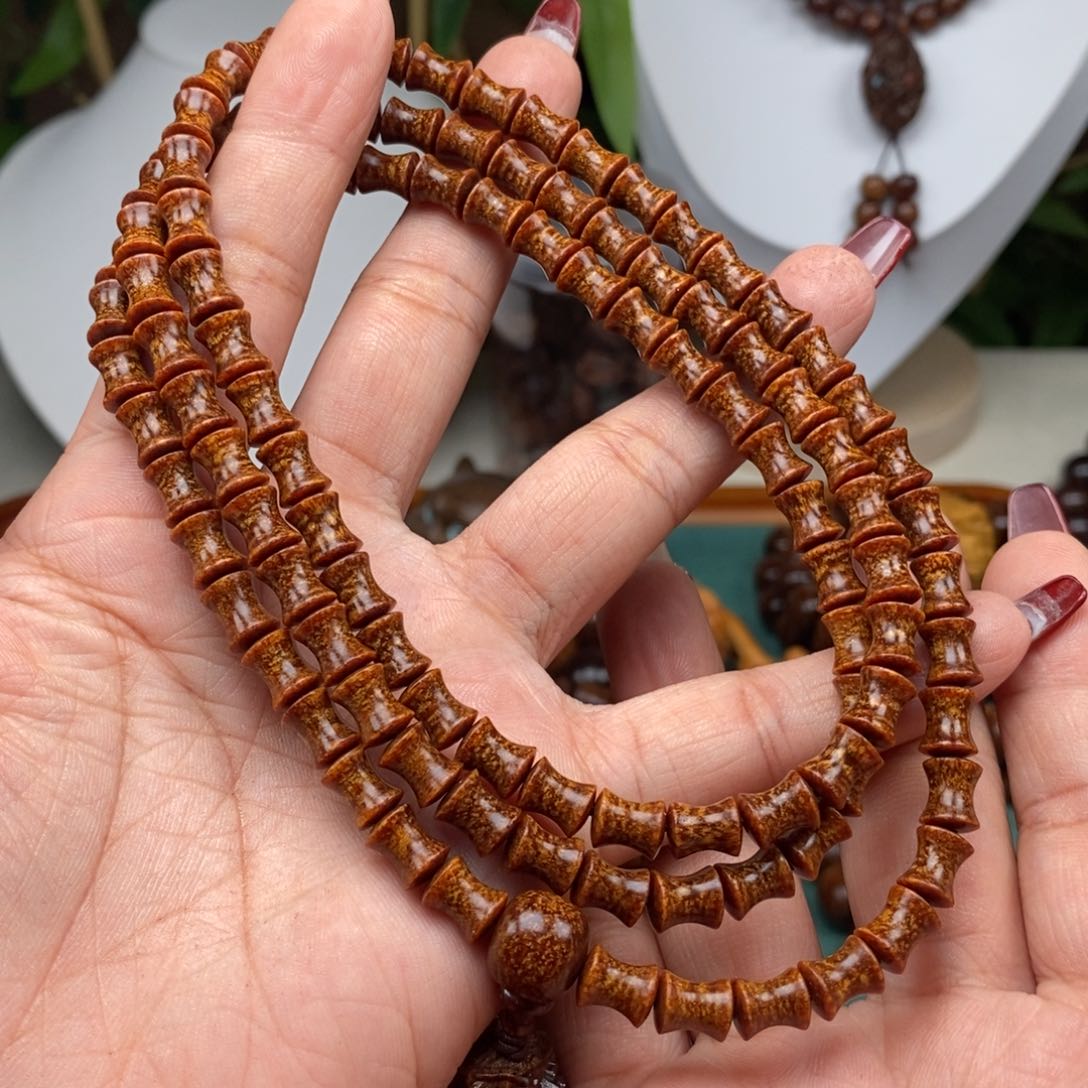 贡木手串/手链贡木8×6竹节果冻火焰爆龙