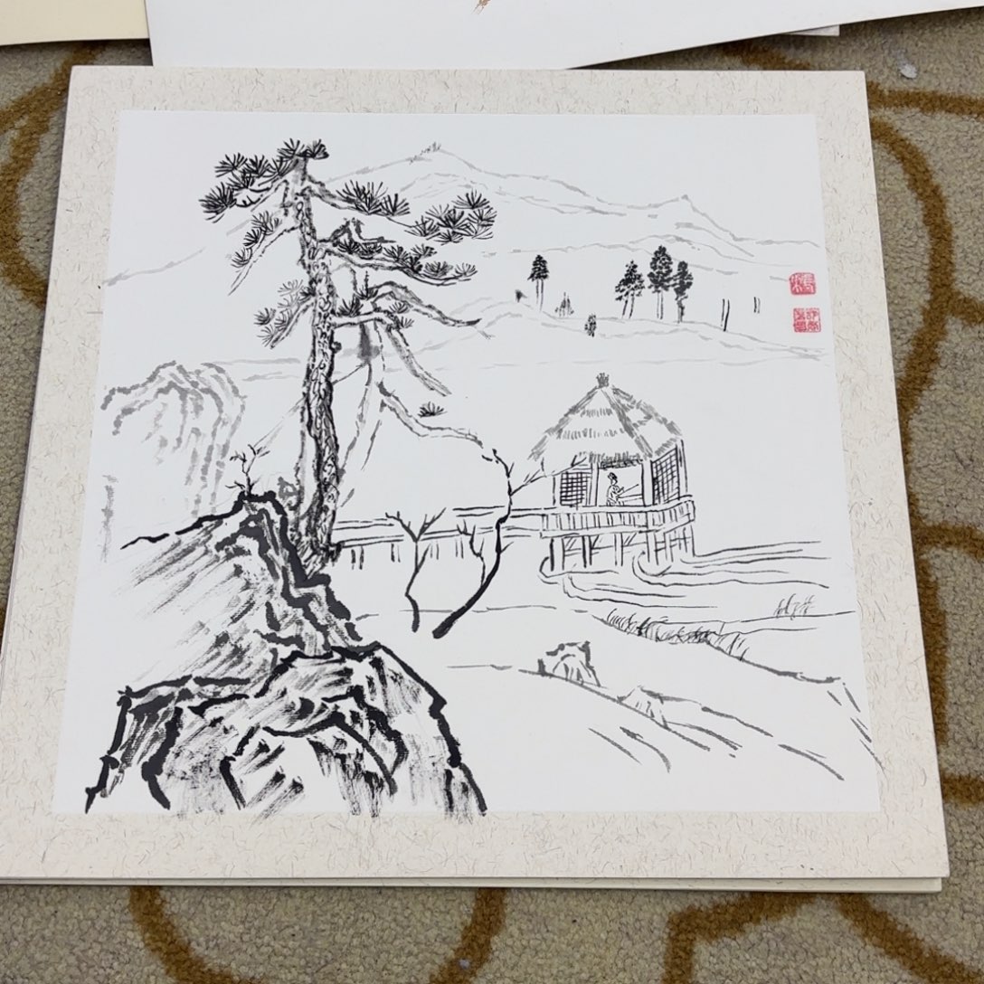 国画38-38卡纸作品艺