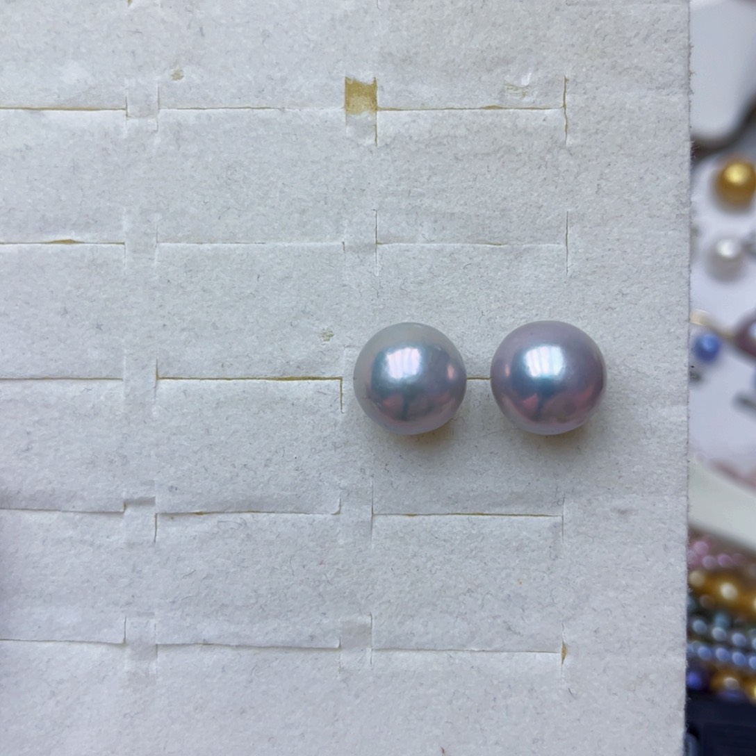 淡水珍珠耳饰银S925镶嵌